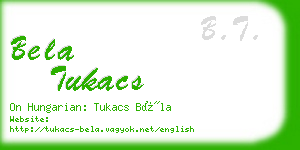 bela tukacs business card